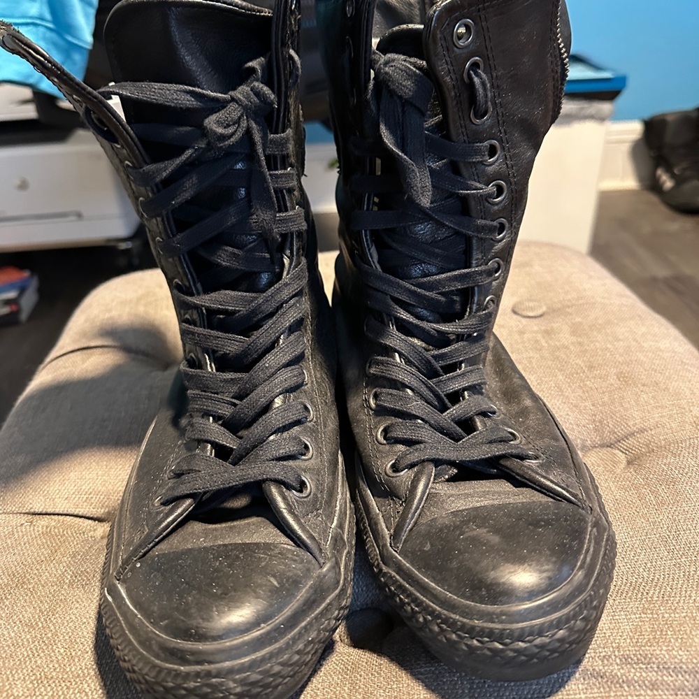 Converse black leather by John Varvatos